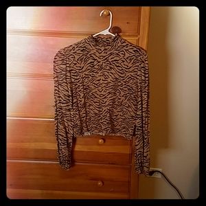 Wild Fable Stretchy Tiger Dress Shirt, Size M